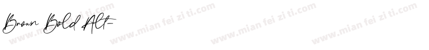 Brown Bold Alt字体转换